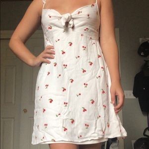Cherry Tie Strap Mini Dress